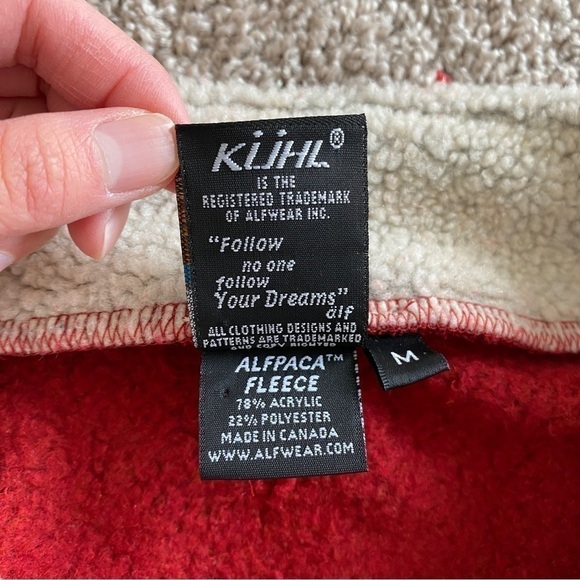 Kuhl Alfpaca Fleece 1/4 Zip Sweater Pullover Red Womens Medium - Picture 10 of 12